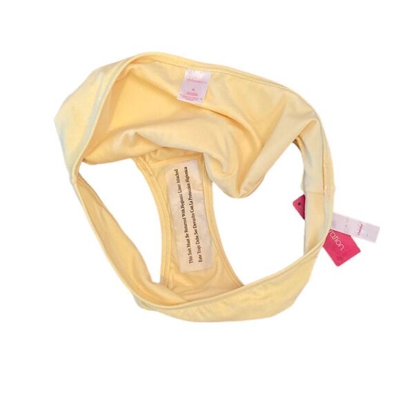 Xhilaration Yellow Ribbed Swim Bottoms, Size XL (12-14), NWT - Picture 6 of 9